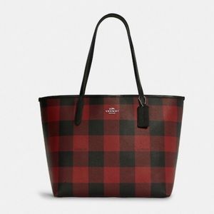 NWT Coach City Tote in Buffalo 🦬 Plaid